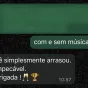 Print da conversa no WhatsApp: “Você simplesmente arrasou. Edição impecável.”